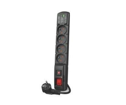 Listwa zasilająca HSK DATA ACAR F4 czarny 3M USB A+C